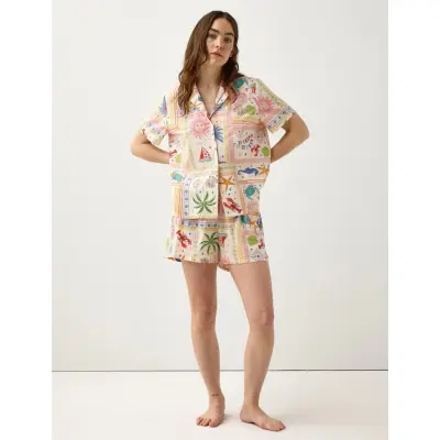 Lindex Woven Pyjama Set - Beige - XS