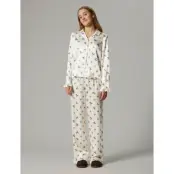 LMTD Nlfbow Satin Pyjamas - White - 170-176