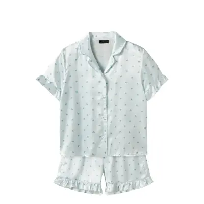 LMTD Nlfnighty Ss Shorts Pyjamas Set - Blue - 158-164