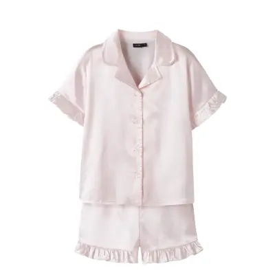 LMTD Nlfnighty Ss Shorts Pyjamas Set - Pink - 146-152