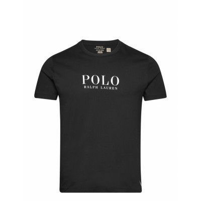 Polo Ralph Lauren Logo Cotton Jersey Sleep Shirt Svart