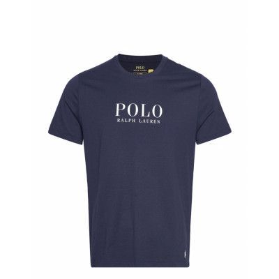 Polo Ralph Lauren Logo Cotton Jersey Sleep Shirt Marinblå