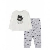 Long Batman Pyjamas *Villkorat Erbjudande Pyjamas Set Vit Mango