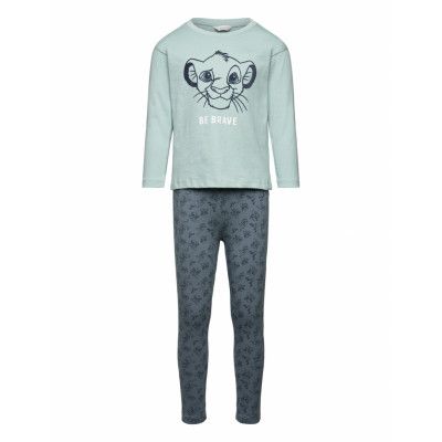 Long Lion King Pyjamas Pyjamas Set Blue Mango