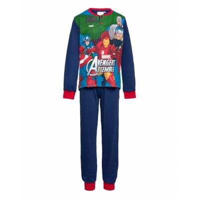 Long Pyjama In Box Pyjamas Set Blå Marvel