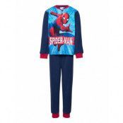 Long Pyjama In Box Pyjamas Set Blå Spider-man