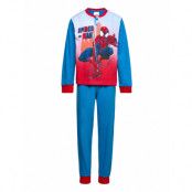 Long Pyjama In Box *Villkorat Erbjudande Pyjamas Set Blå Spider-man