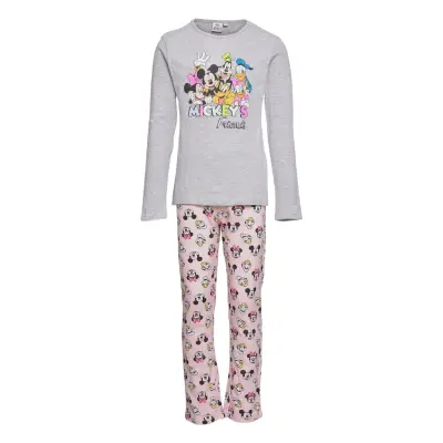 Long Pyjama Pyjamas Set Grå Disney