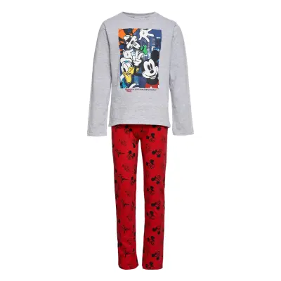 Long Pyjama Pyjamas Set Grå Disney