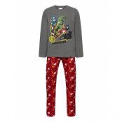 Long Pyjama Pyjamas Set Grå Marvel