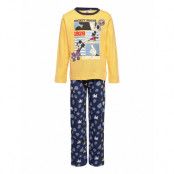 Long Pyjama Pyjamas Set Gul Mickey Mouse