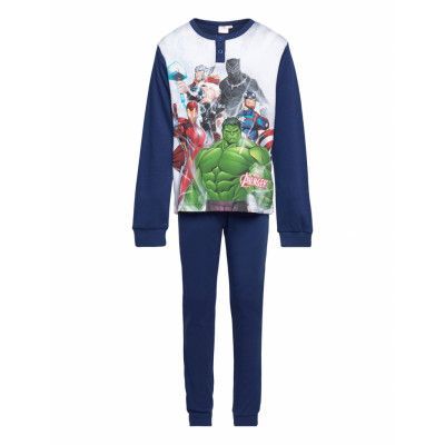 Long Pyjama Pyjamas Set Navy Marvel