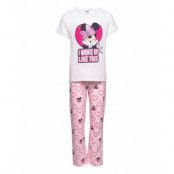 Long Pyjama Pyjamas Set Multi/mönstrad Minnie Mouse