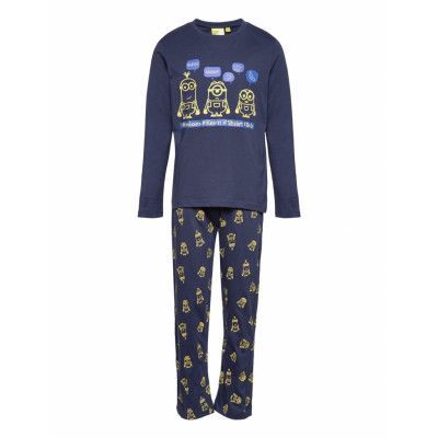 Long Pyjama *Villkorat Erbjudande Pyjamas Set Marinblå Minions