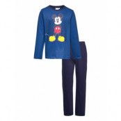 Long Pyjamas Pyjamas Set Multi/mönstrad Mickey Mouse