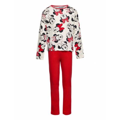 Long Pyjamas Pyjamas Set Multi/mönstrad Minnie Mouse