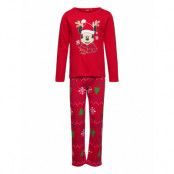 Long Pyjamas Pyjamas Set Röd Minnie Mouse