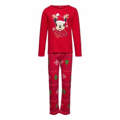 Long Pyjamas Pyjamas Set Röd Minnie Mouse