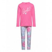 Long Pyjamas *Villkorat Erbjudande Pyjamas Set Rosa Barbie