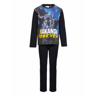 Long Pyjamas Pyjamas Set Svart Marvel