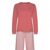 Long Sleeve Jersey Pyj Set Pyjamas Coral Tommy Hilfiger