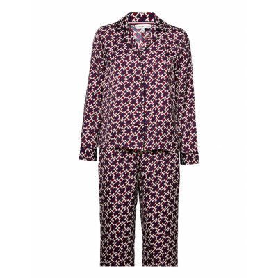 Long Sleeve Pj Set Monogram Pyjamas Multi/mönstrad Tommy Hilfiger