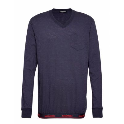 Long Sleeves Top Underwear Night & Loungewear Pyjama Tops Navy DSquared2