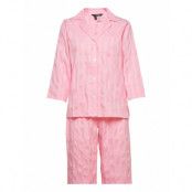 Lrl 3/4 Sl Notch Collar Ankle Pant Pj Pyjamas Rosa Lauren Ralph Lauren Homewear