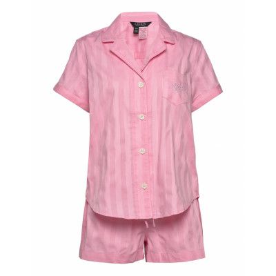 Lrl 3/4 Sl Notch Collar Ankle Pant Pj Pyjamas Rosa Lauren Ralph Lauren Homewear