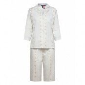 Lrl 3/4 Sl. Notch Collar Long Pj Set Pyjamas Multi/mönstrad Lauren Ralph Lauren Homewear