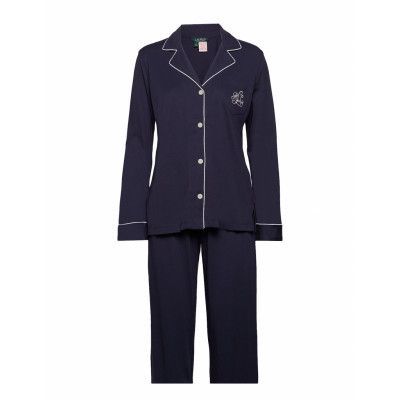 Lauren Ralph Lauren Homewear Lrl Hammond Knit Collar Pj Set Marinblå