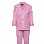 Lrl Heritage 3/4 Sl Classic Notch Pj Set Pyjamas Rosa Lauren Ralph Lauren Homewear