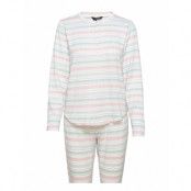 Lrl L/S Henley Jogger Pant Pj Set Pyjamas Multi/mönstrad Lauren Ralph Lauren Homewear