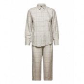 Lrl L/S His Shirt Long Pant Pj Set *Villkorat Erbjudande Pyjamas Grå Lauren Ralph Lauren Homewear