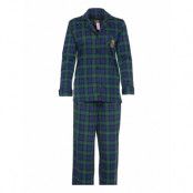 Lrl L/S Notch Col Longpant Pj Set Fold Pyjamas Multi/mönstrad Lauren Ralph Lauren Homewear