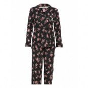 Lrl L/S Notch Col Longpant Pj Set Fold Pyjamas Multi/mönstrad Lauren Ralph Lauren Homewear