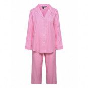 Lrl L/S Notch Collar Long Pant Pj Set Pyjamas Rosa Lauren Ralph Lauren Homewear