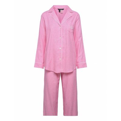 Lrl L/S Notch Collar Long Pant Pj Set Pyjamas Rosa Lauren Ralph Lauren Homewear