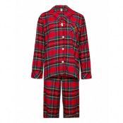 Lrl L/S Notch Collar Pj Set Pyjamas Multi/mönstrad Lauren Ralph Lauren Homewear
