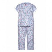 Lrl Notch Collar Capri Pj Set Dolman Sl Pyjamas Blå Lauren Ralph Lauren Homewear