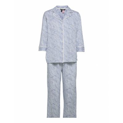 Lrl His Shirt Long Pant Pj Set Pink Stripe Pyjamas Blå Lauren Ralph Lauren Homewear