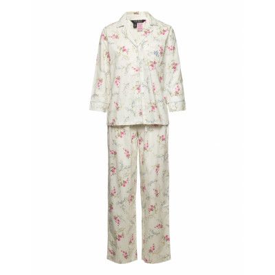 Lrl Notch Collar Long Pant Pj Set Pyjamas Multi/patterned Lauren Ralph Lauren Homewear
