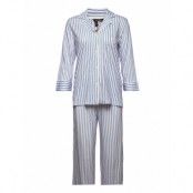 Lrl Notch Collar Long Pant Pj Set *Villkorat Erbjudande Pyjamas Multi/mönstrad Lauren Ralph Lauren Homewear