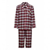 Lrl Notch Collar Longpant Pj Set Pyjamas Röd Lauren Ralph Lauren Homewear
