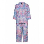 Lrl Notch Collar Pj Set 3/4 Sl Pyjamas Lila Lauren Ralph Lauren Homewear