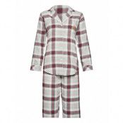 Lrl Notch Collars Pj Set Folded Pyjamas Grå Lauren Ralph Lauren Homewear