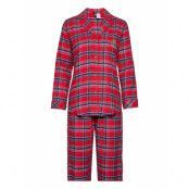 Lrl Notch Collars Pj Set Folded Pyjamas Röd Lauren Ralph Lauren Homewear