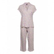 Lrl S/S Notch Collar Capri Pj Set Pyjamas Multi/mönstrad *Villkorat Erbjudande Lauren Ralph Lauren Homewear