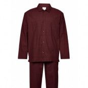 Calvin Klein L/S Button Down Pant Set Burgundy