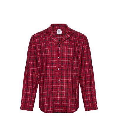 L/S Button Down Pyjamas Röd Calvin Klein